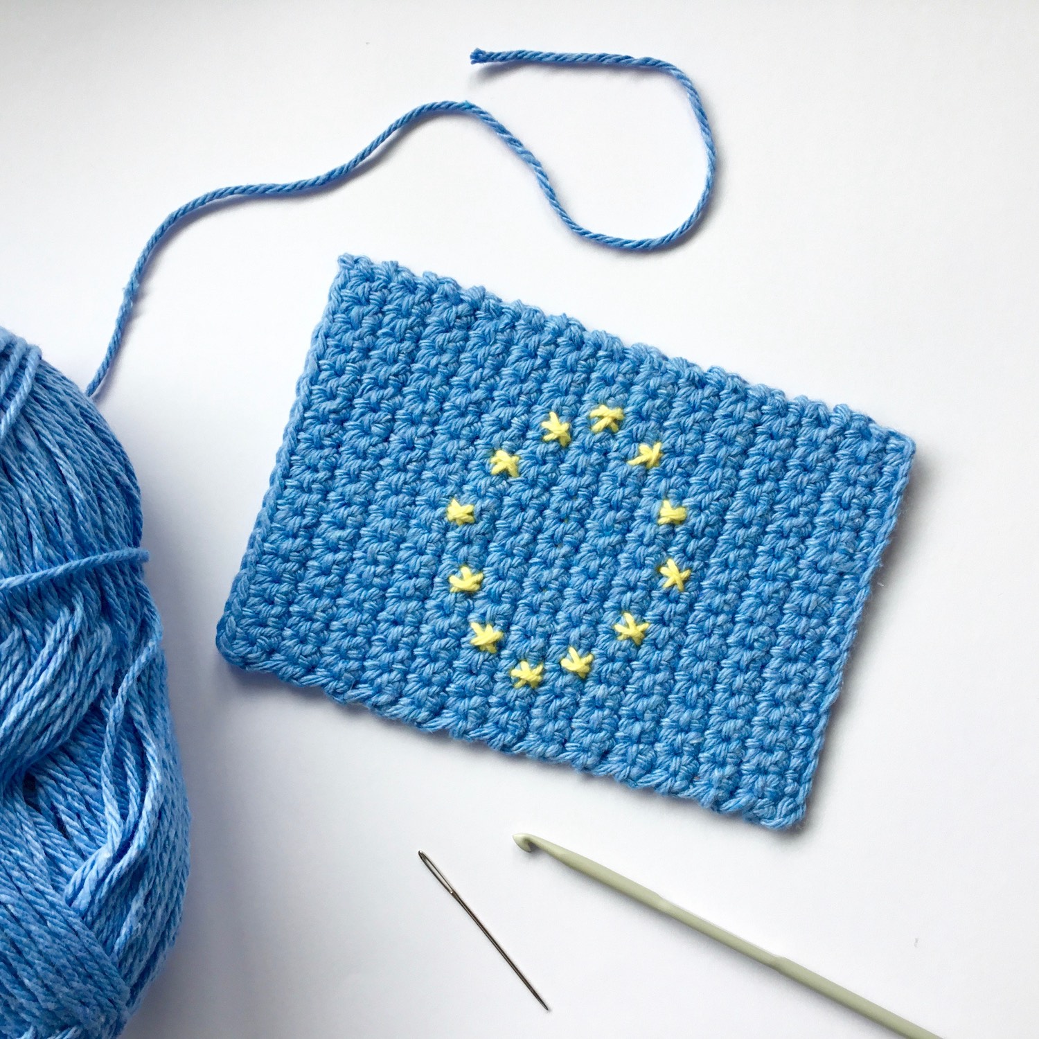 How to crochet an EU Flag