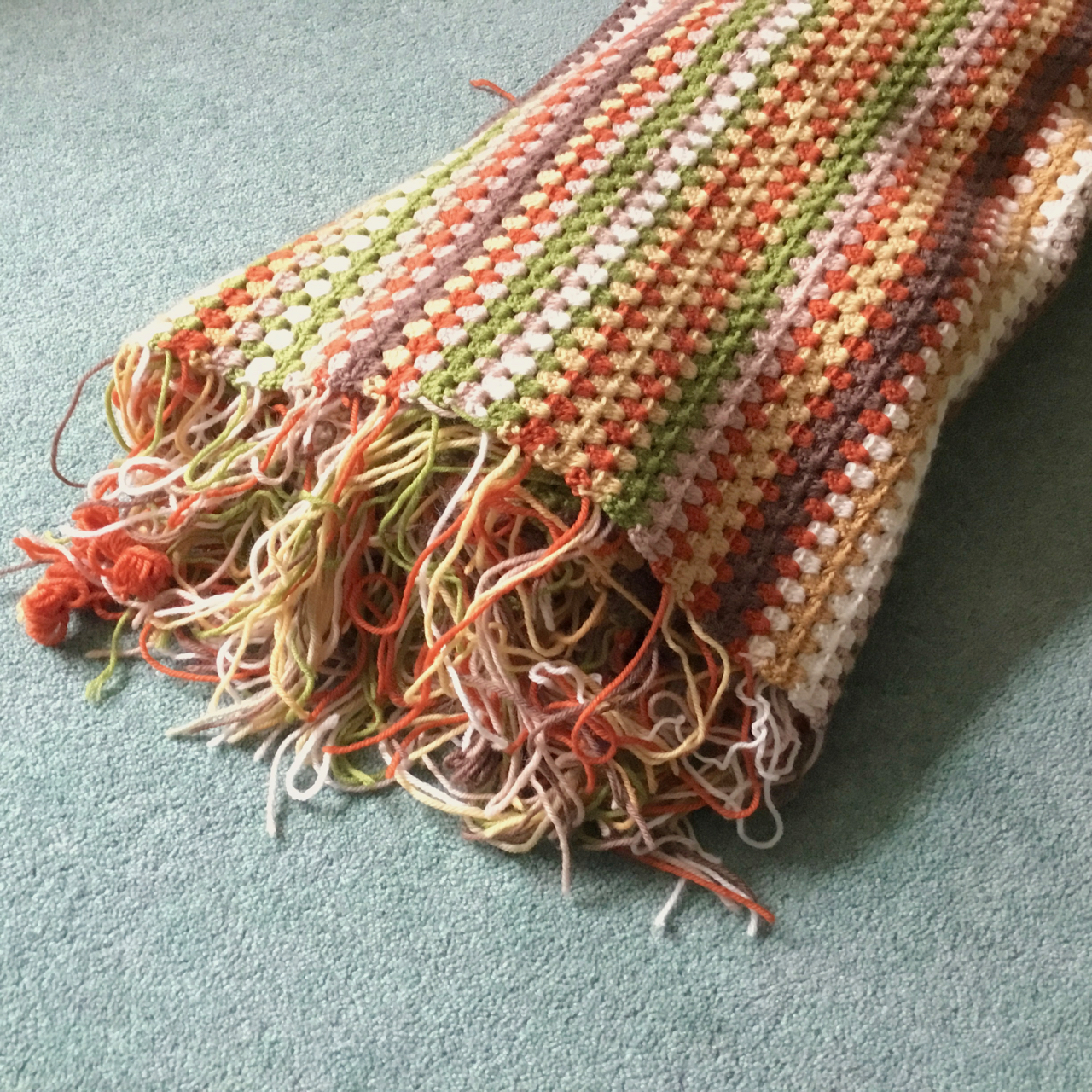 Crochet Granny Stripe Blanket