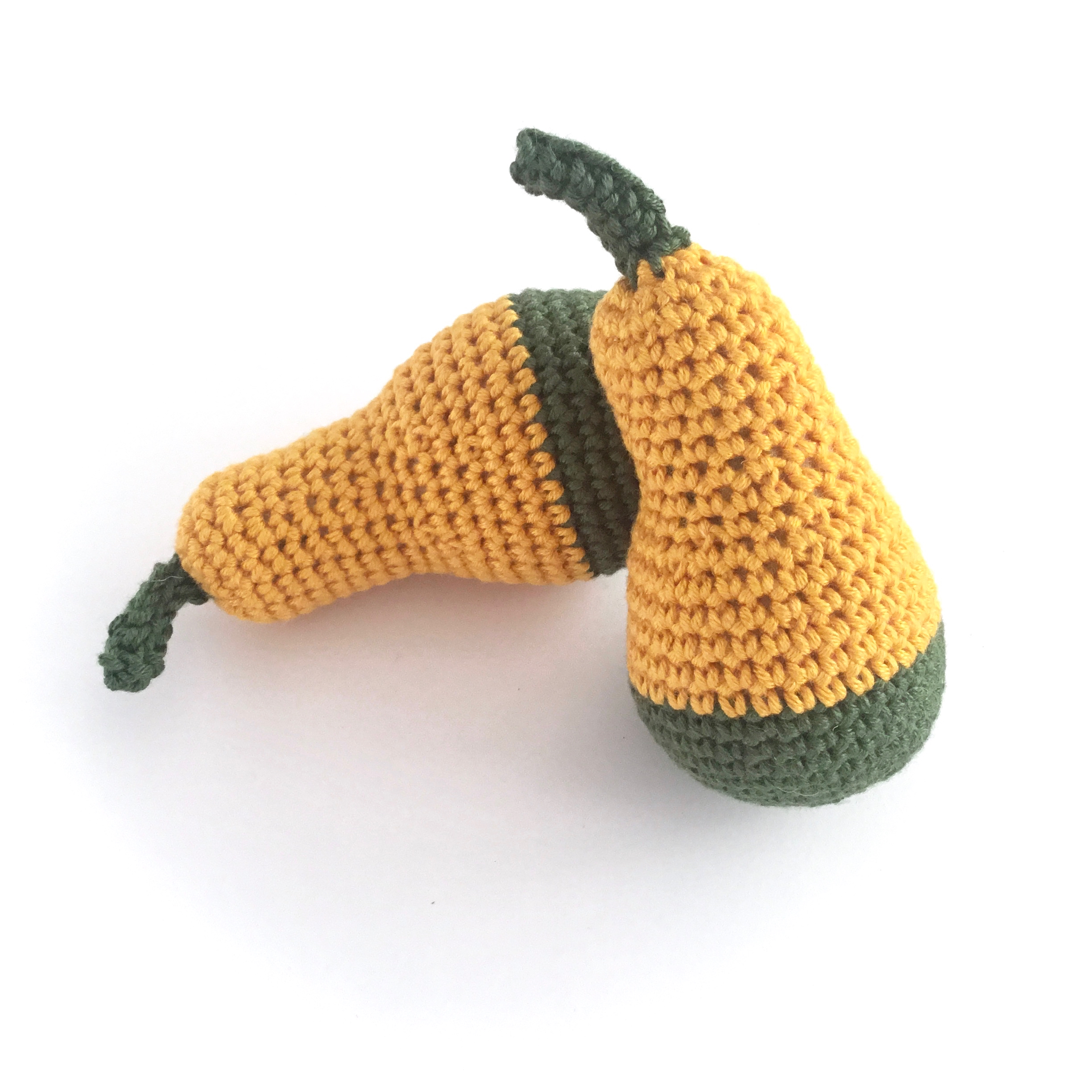 Bi-coloured Pear Gourd Crochet Pattern by Little Conkers - Little Conkers