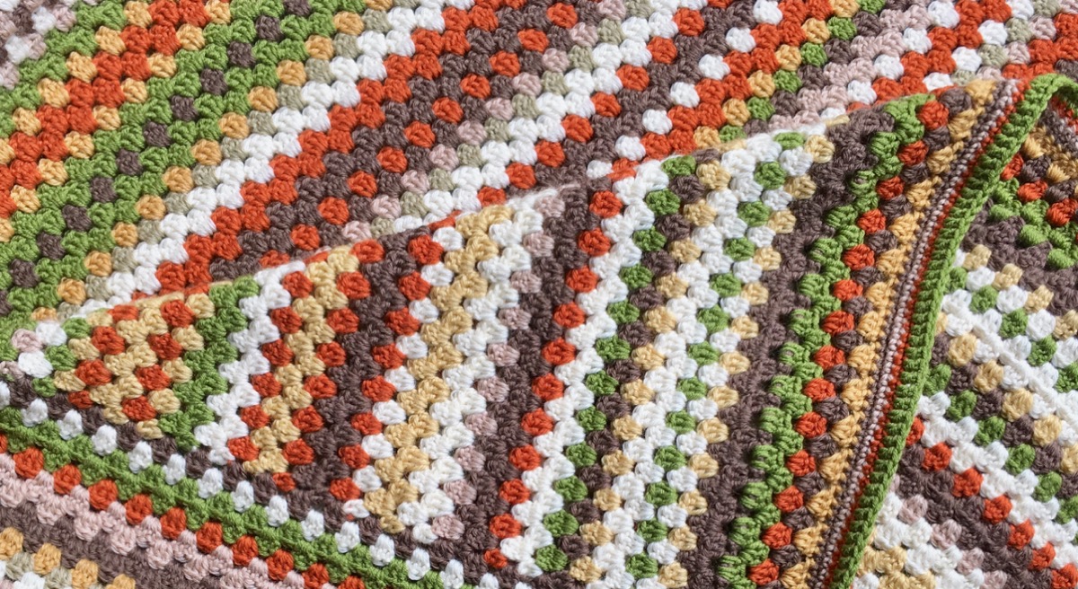 Crocheted Granny Stripe Blanket