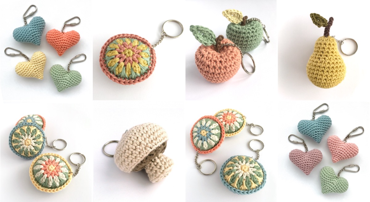 Crocheted keychains